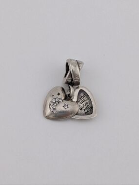 925 Sterling Silver Michael Anthony "I Love You To The Moon" Charm Fits Pandora